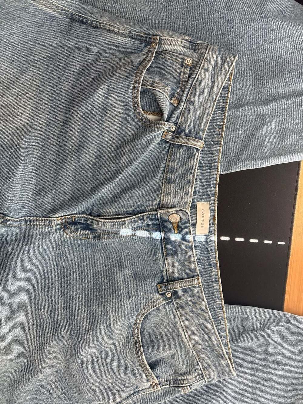 PacSun Casey Low Rise Baggy Jeans, Light Wash Denim, Size 33 S